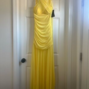Retrofete Buttercream Floor Length Dress